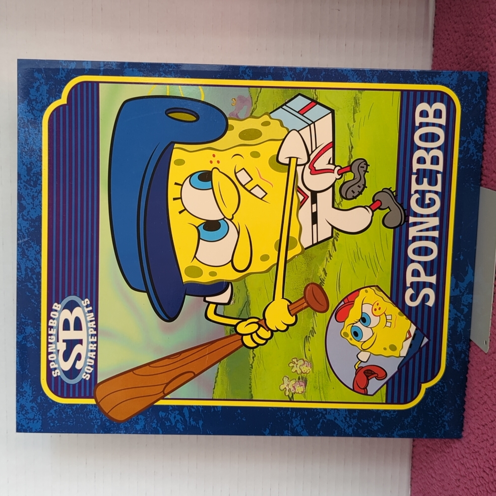 Spongebob Squarepants playing baseball 3-Ring Binder Pocket Folder